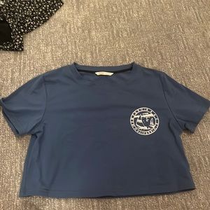 cropped newport beach baby tee